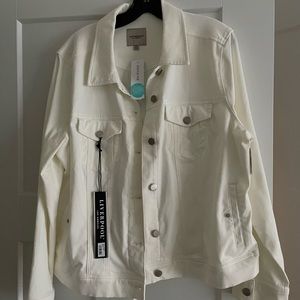 Liverpool Kolten White Denim Jacket size XL